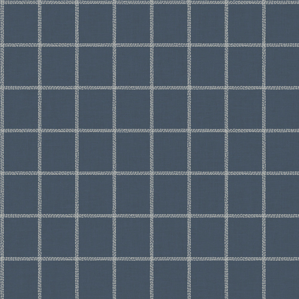 Sunday Best Blue Wallpaper by Magnolia Home Magnolia Home Artful Prints & Patterns Covers about 56.4 square feet 20.5-in by 33-ft long roll Prepasted 20.5 - Fabric Carolina -