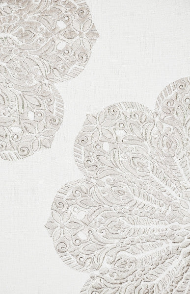 Mancini # 874 Seashell by Maxwell Fabric 60% LINEN 40% COTTON INDIA </p><p>Repeat: Horizontal: H-25.6 and Vertical: V-18.9 52" EMB. - Fabric Carolina -
