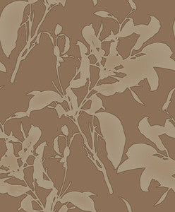 Copper Botanical Silhouette Wallpaper by York Wallcoverings