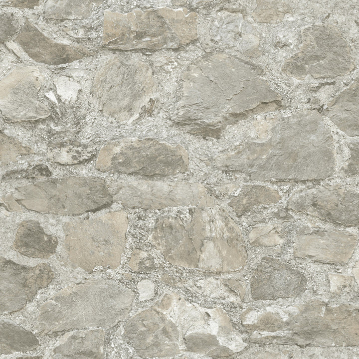 Field Stone Taupe Wallpaper by York Wallcoverings Beige & Neutrals Covers about 56.9 square feet 20.8-in by 32.8-ft long roll Unpasted 20.75 - Fabric Carolina -
