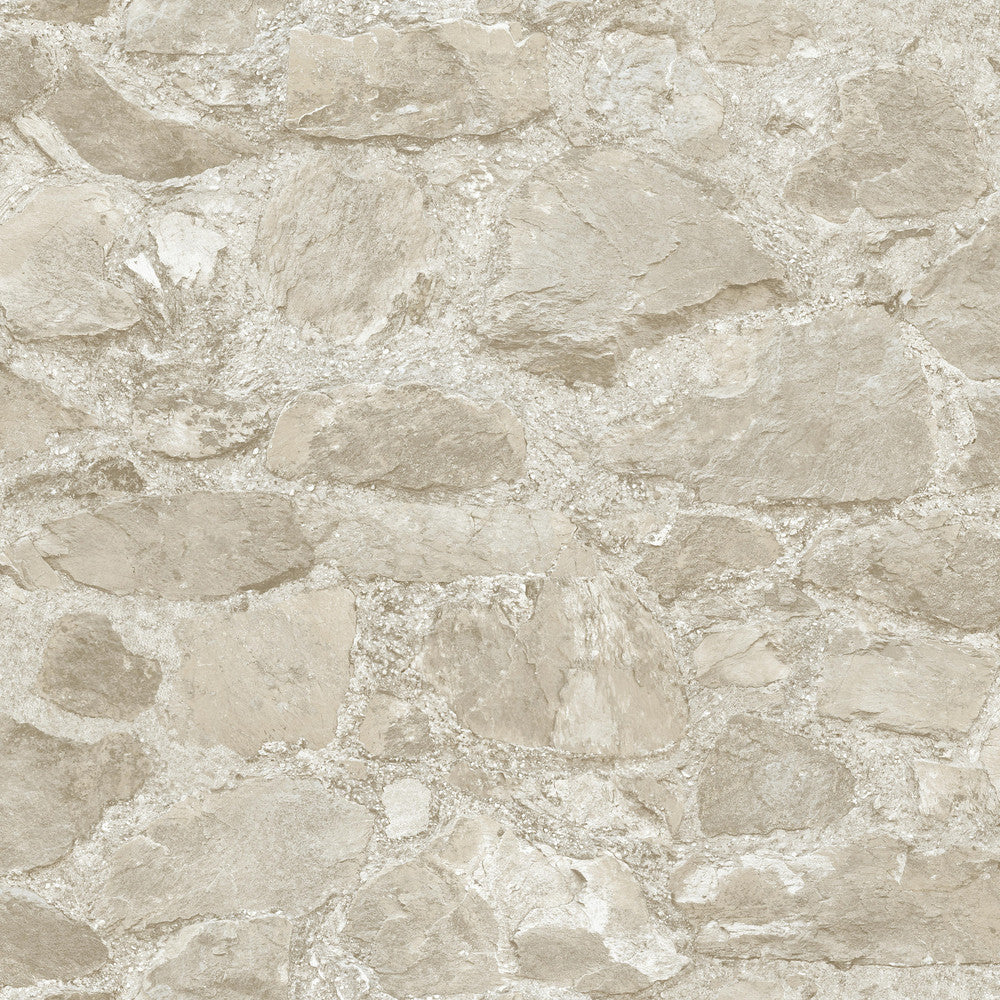 Field Stone Beige Wallpaper by York Wallcoverings Earthy Tones Covers about 56.9 square feet 20.8-in by 32.8-ft long roll Unpasted 20.75 - Fabric Carolina -