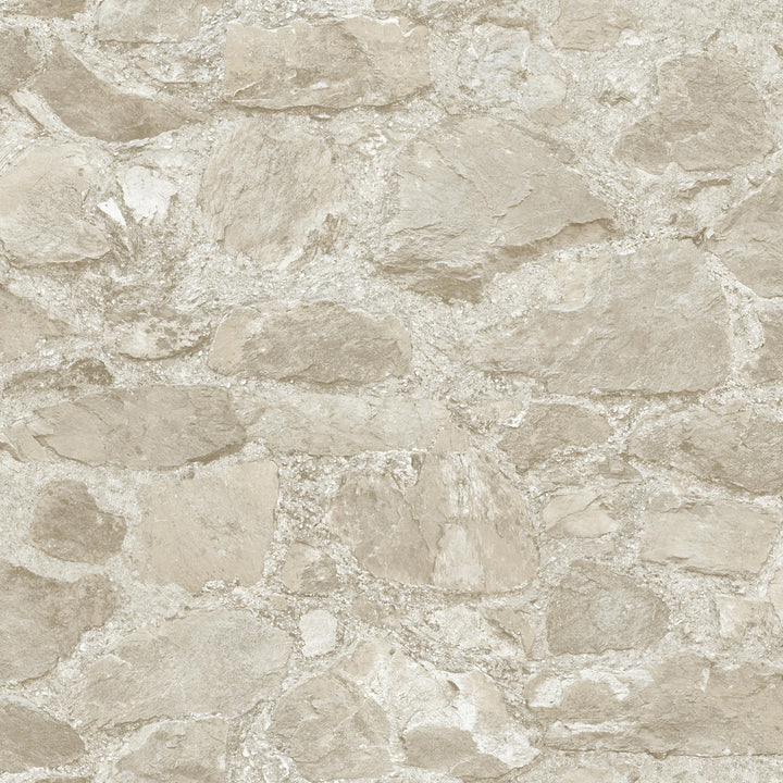 Field Stone Beige Wallpaper by York Wallcoverings Earthy Tones Covers about 56.9 square feet 20.8-in by 32.8-ft long roll Unpasted 20.75 - Fabric Carolina -