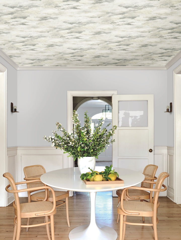 Plein Air Tan & Grey Wallpaper by York Wallcoverings Designer