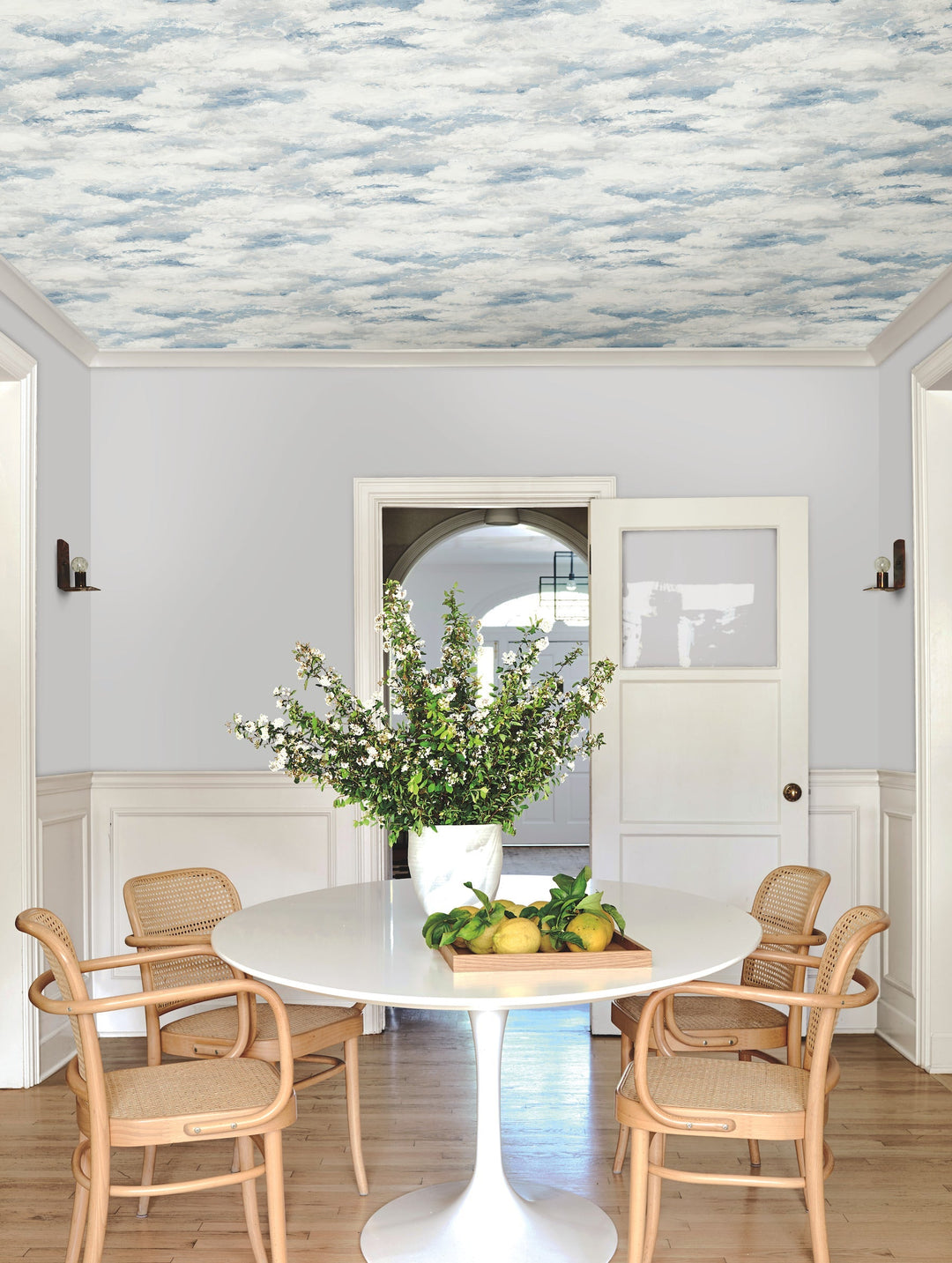 Plein Air Blue Wallpaper by York Wallcoverings Designer