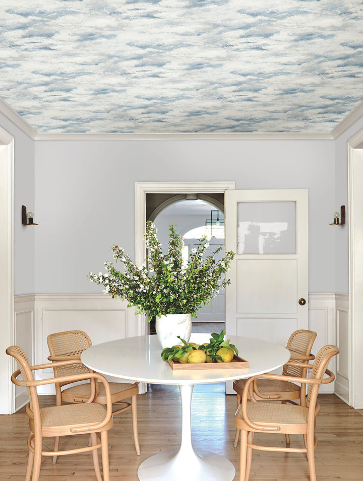 Plein Air Blue Wallpaper by York Wallcoverings Designer