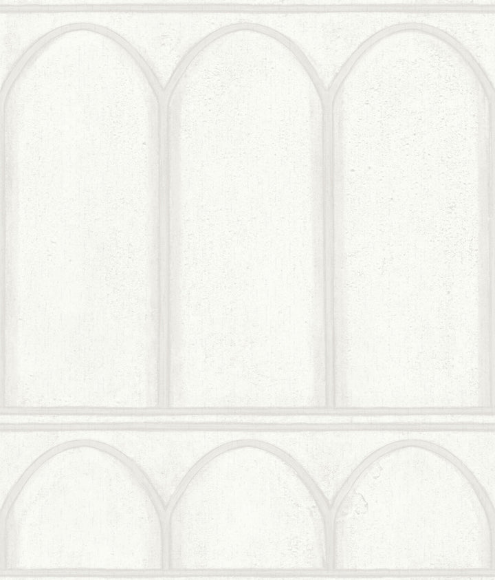 Arches White & Pearl Wallpaper by York Wallcoverings Mediterranean Covers about 56.4 square feet 20.5-in by 33-ft long roll Prepasted 24 - Fabric Carolina -