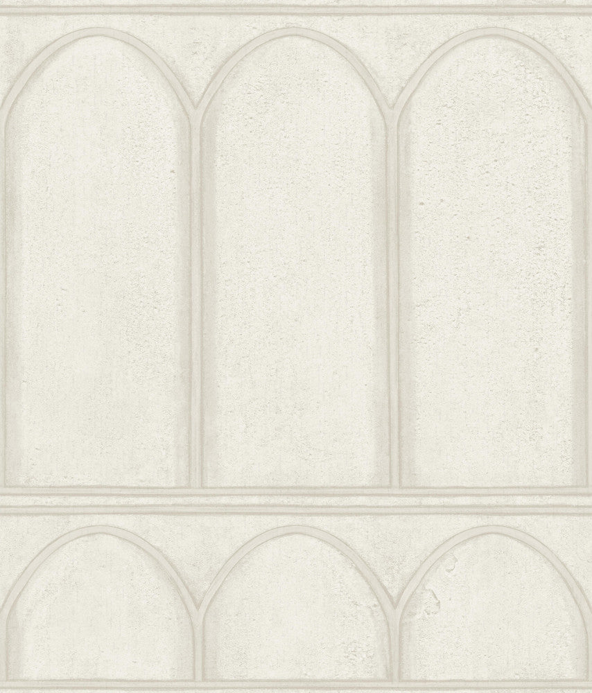 Arches Beige & Pearl Wallpaper by York Wallcoverings Mediterranean Covers about 56.4 square feet 20.5-in by 33-ft long roll Prepasted 24 - Fabric Carolina -