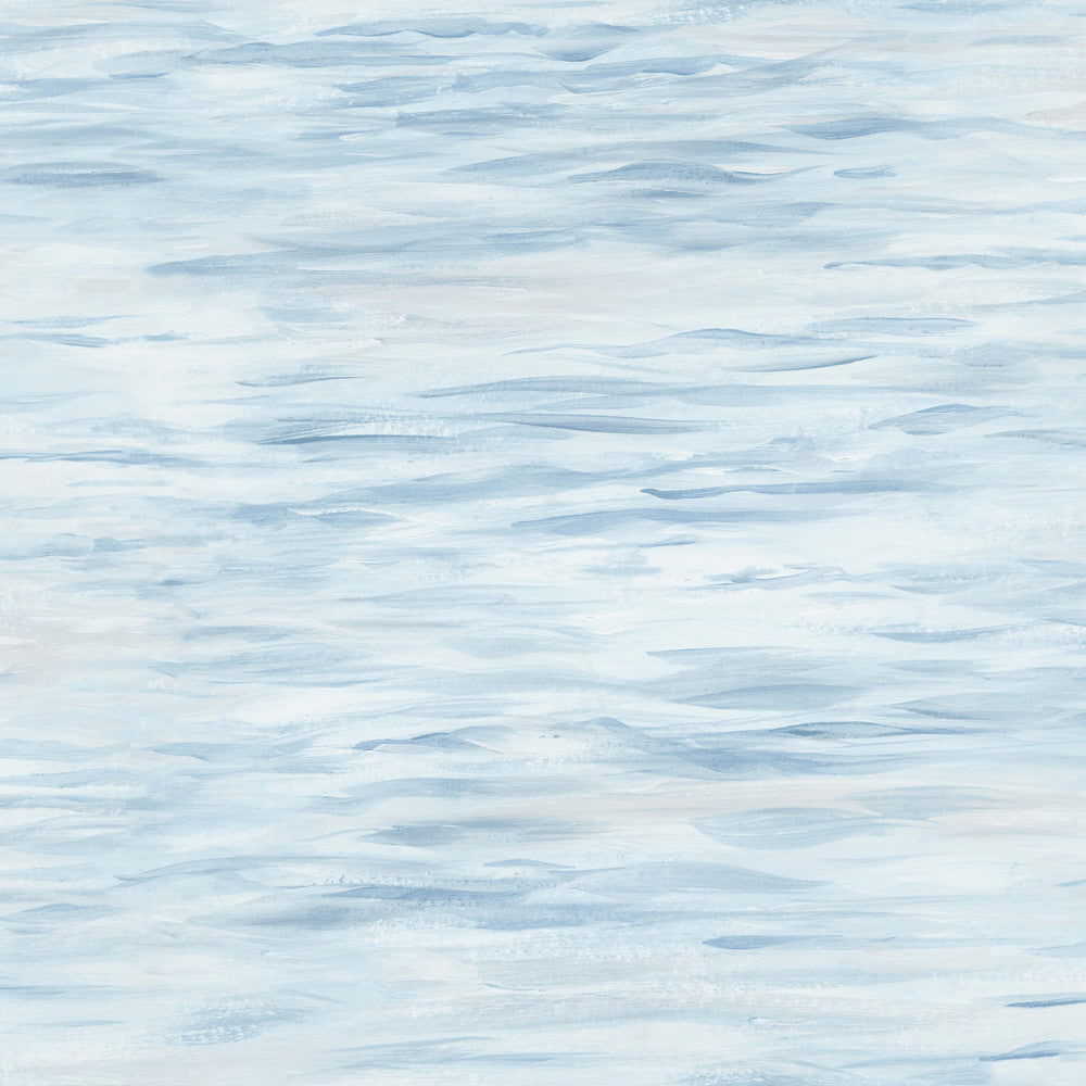 Ripples Blue Wallpaper by York Wallcoverings Mediterranean Covers about 56.4 square feet 20.5-in by 33-ft long roll Prepasted 20.5 - Fabric Carolina -