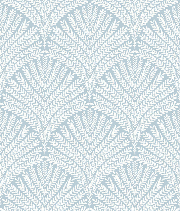 Beachcomber Blue & White Wallpaper by York Wallcoverings Mediterranean Covers about 56.4 square feet 20.5-in by 33-ft long roll Prepasted 24 - Fabric Carolina -