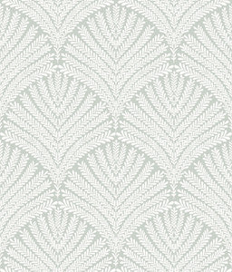 Beachcomber Green & White Wallpaper by York Wallcoverings