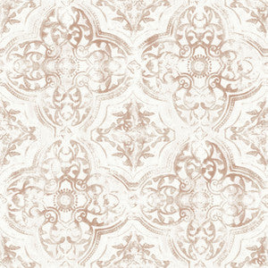 Quartet Off White & Tan Wallpaper by York Wallcoverings