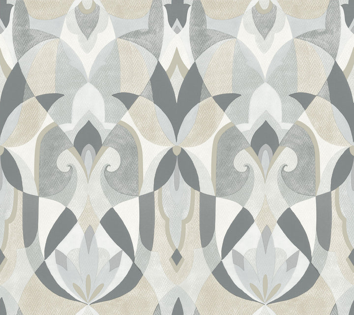 Malta Neutral Wallpaper by York Wallcoverings Mediterranean Covers about 60.8 square feet 27-in by 27-ft long roll Prepasted 24 - Fabric Carolina -