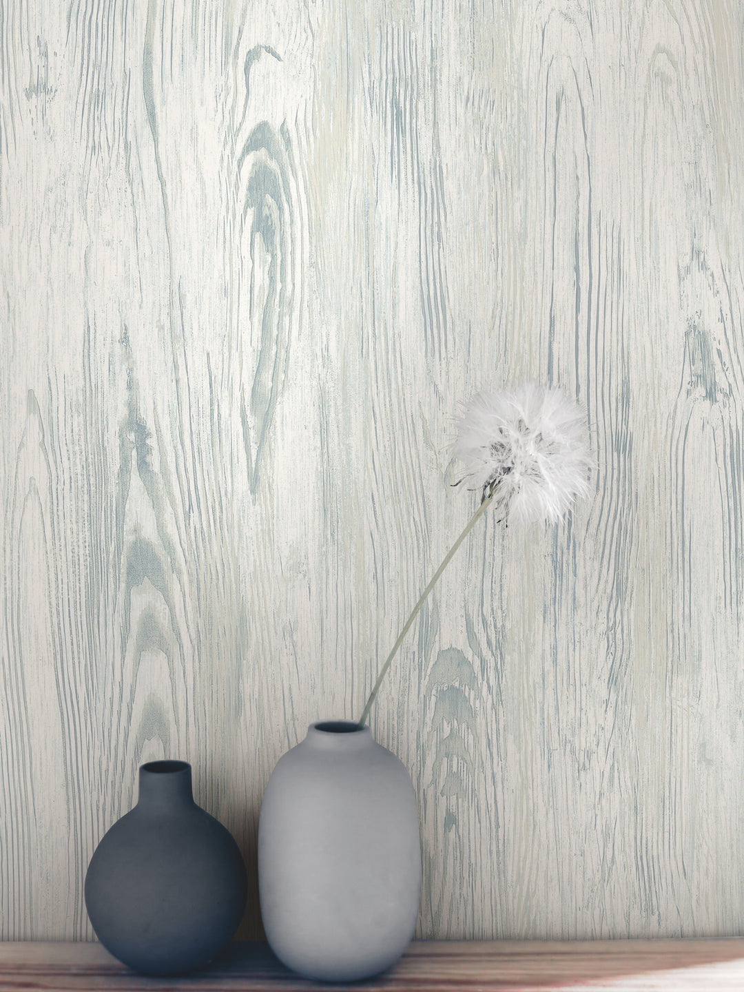 Rusticano White & Blue Wallpaper by Inspired by Color Designer