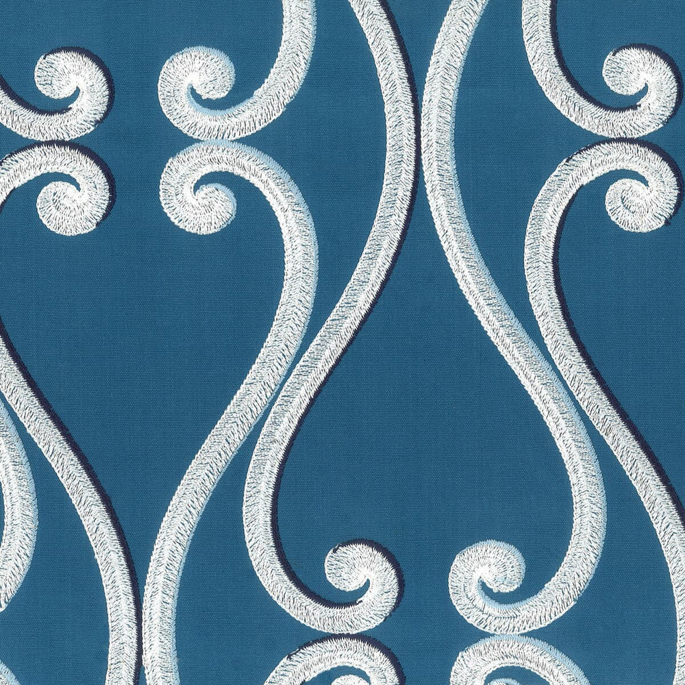 Mohawk 1 Frenchblue by Stout Designer Fabric COMFORTABLE LIVING BLUE LAGOON 100%COT %BEMB INDIA </p><p>Repeat: 15.125 51 in - Swanky Fabrics -
