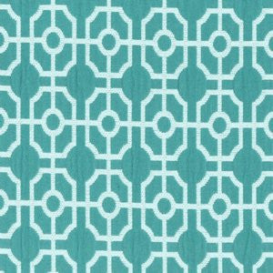 Monet Turquoise 21 by Norbar Fabric PRISM SEAGATE 72% COTTON 28% POLYESTER CHINA 12,000 WYZENBEEK 2"V 1 3/4"H 54 - Fabric Carolina -