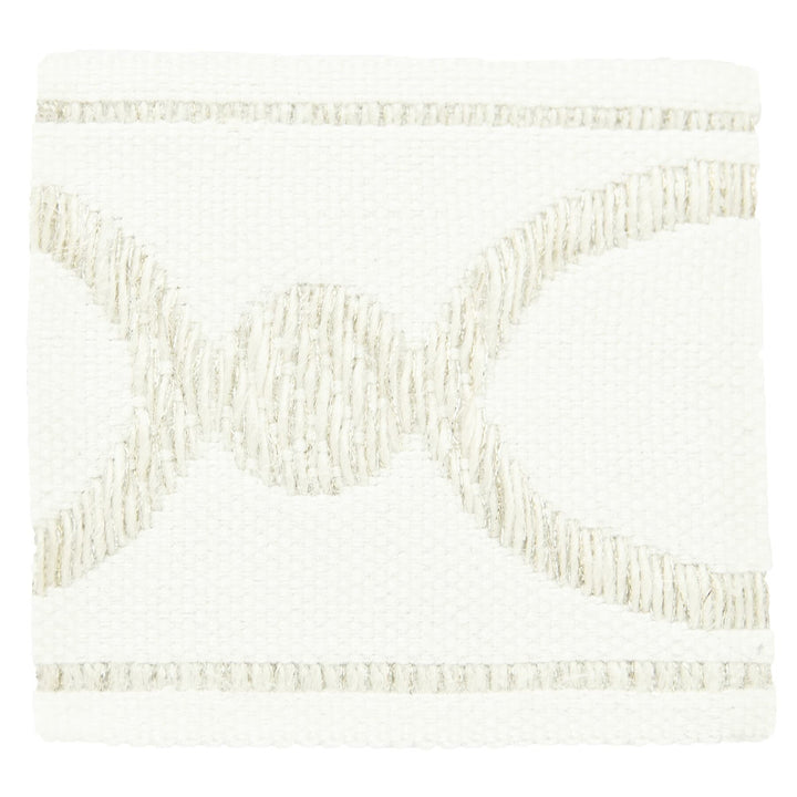 Monogram 5 Ivory by Stout Trim MOONDUST TRIM 38%LIN 31%SVI 26%JUT 5%MTL CHINA Horizontal: 0 and Vertical: 0 3 in - Fabric Carolina -