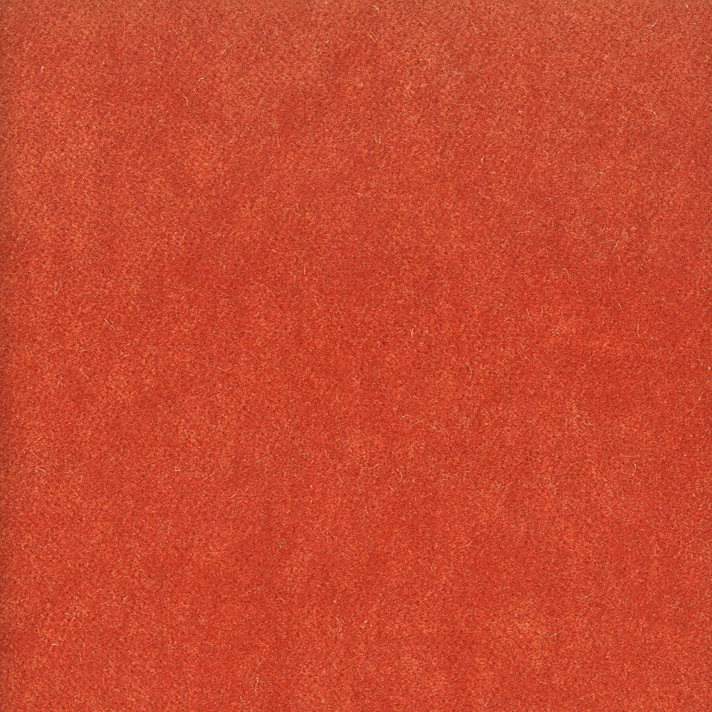 Moore 41 Terracotta by Stout Designer Fabric Timeless Velvets 82% Polyester 18% Cotton SOUTH KOREA FLAME RETARDANT-U.F.A.C. CLASS 1 (OR A) CATB 117-2013 WYZENBEEK 20 000 DOUBLE RUB WEAR TEST (HEAVY DUTY) Horizontal: 0 and Vertical: 0 54.75 in - Swanky Fabrics -
