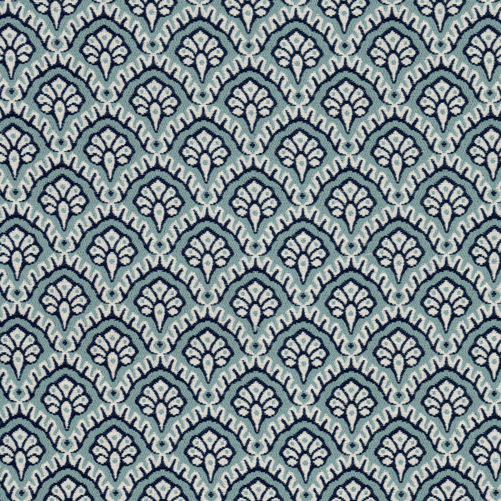 Morale 7 Breeze by Stout Fabric Stout Fabric Morale 7 BreezeFabric Great Impressions Blue/Spa 79%Cot 21%Pol USA </p><p>Repeat: H: 3.5, V: 0 55 in - Fabric Carolina -