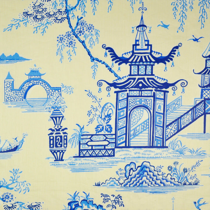 Misaki # 213 Willow Ware by Maxwell Fabric 100% COTTON USA </p><p>Repeat: Horizontal: H-13.5 and Vertical: V-27 54" - Fabric Carolina -