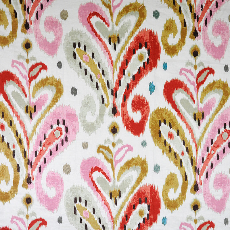 Martinique # 2 Rosette by Maxwell Fabric TELAFINA SEASON VIII 100% LINEN INDIA </p><p>Repeat: Horizontal: H-24.6 and Vertical: V-23 55"EMB50.8 - Fabric Carolina -