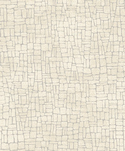 White & Silver Butler Stone Wallpaper by Antonina Vella
