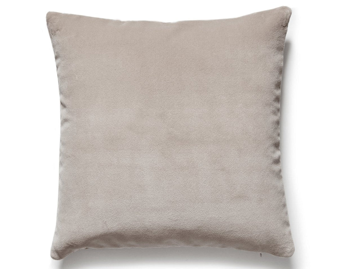 Torino Velvet Pillow 22 X 22 - Taupe MTTORIPILL0006 by Scalamandre Designer Pillow