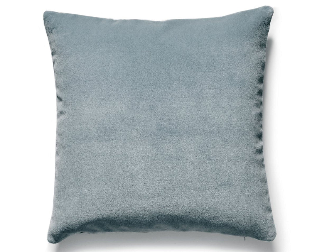 Torino Velvet Pillow 22 X 22 - Steeple Gray MTTORIPILL0007 by Scalamandre Designer Pillow