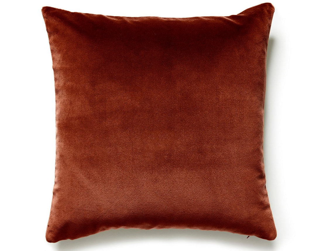 Torino Velvet Pillow 22 X 22 - Paprika MTTORIPILL0013 by Scalamandre Designer Pillow