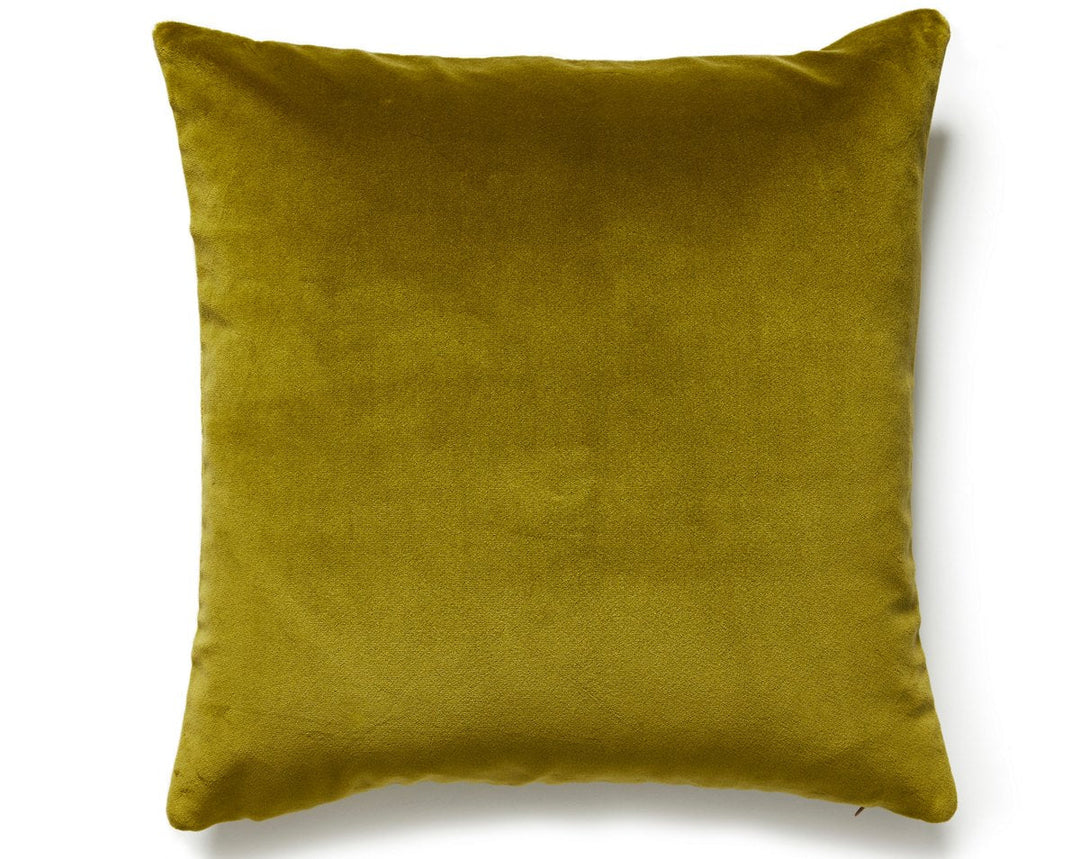 Torino Velvet Pillow 22 X 22 - Moss MTTORIPILL0017 by Scalamandre Designer Pillow
