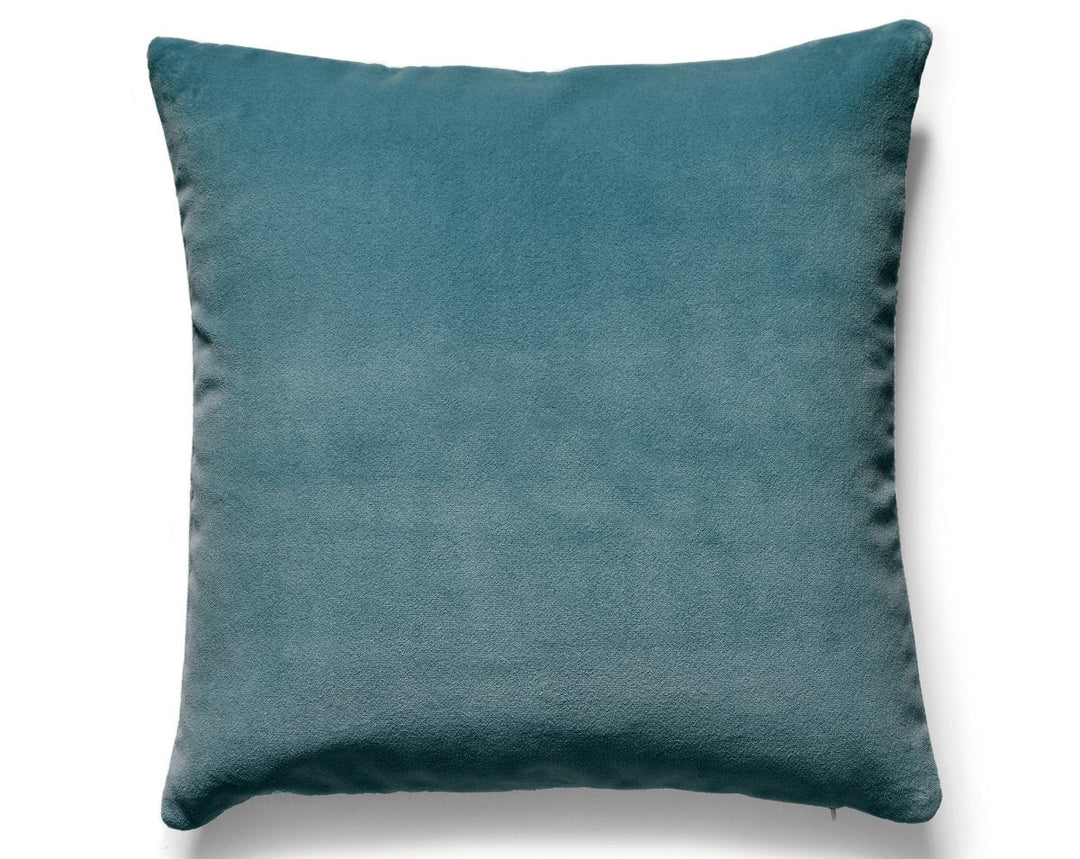 Torino Velvet Pillow 22 X 22 - Teal MTTORIPILL0022 by Scalamandre Designer Pillow