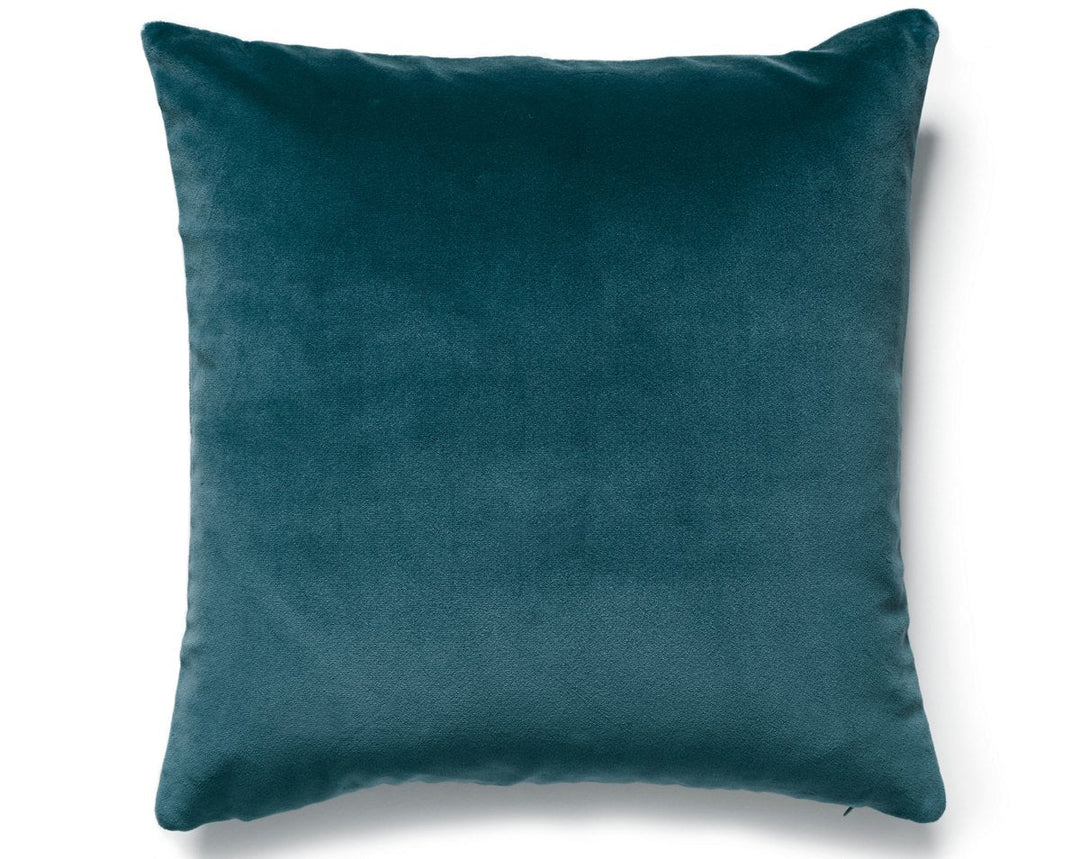 Torino Velvet Pillow 22 X 22 - Peacock MTTORIPILL0024 by Scalamandre Designer Pillow