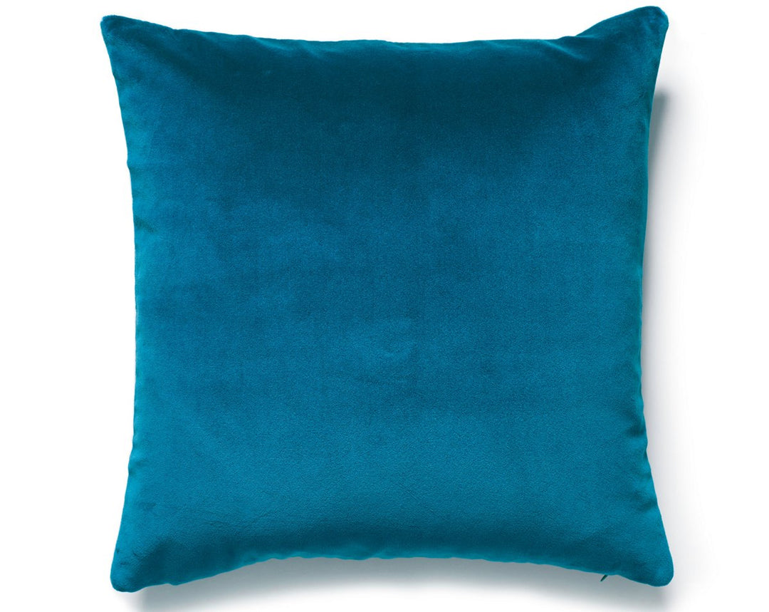 Torino Velvet Pillow 22 X 22 - Turquoise MTTORIPILL0025 by Scalamandre Designer Pillow