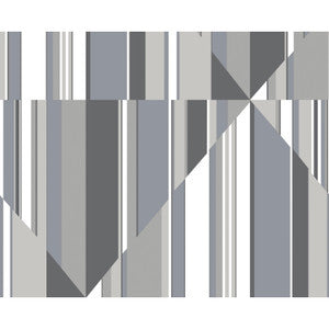 Pinwheel Stripe Grey Wall Mural by York Wallcoverings
