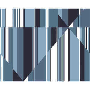 Pinwheel Stripe Blue Wall Mural by York Wallcoverings