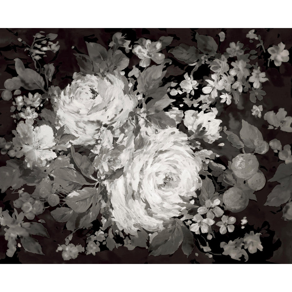 Impressionist Floral Grey Wall Mural by York Wallcoverings Mural Resource Library Covers 6 panels - measures 12-ft 6-in wide by 10-ft 2-in tall when assembled 25.25-in by 10.2-ft long roll Unpasted 0 - Fabric Carolina -