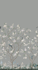 Lingering Garden Grey Wall Mural by York Wallcoverings