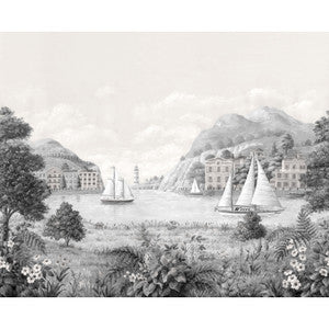 Safe Harbor Grey Wall Mural by York Wallcoverings