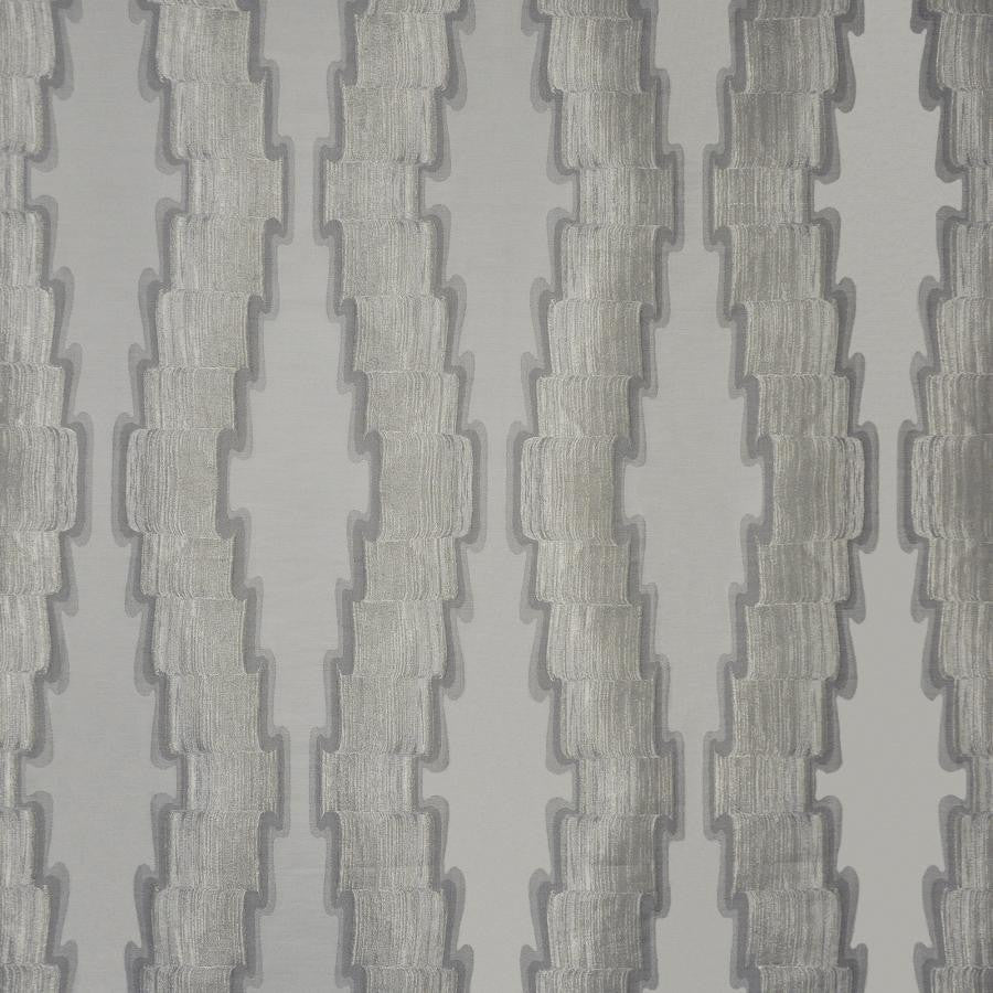 Mackie # 331 Platinum by Maxwell Fabric Telafina Season Xii 36% SPUN VISCOSE/30% ZARI 21% VISCOSE/13% POLYESTER INDIA V-18.9"H-13" 54.75" - Fabric Carolina -