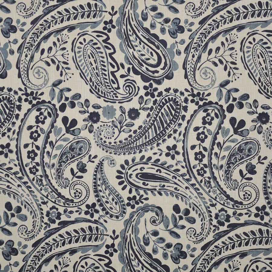 Marzipan # 609 Navy by Maxwell Fabric COLOR THEORY-VOL.IV BLUE CRUSH 70% COTTON/25% POLYESTER 5% LINEN INDIA V-23.5"H-18" 54" - Fabric Carolina -