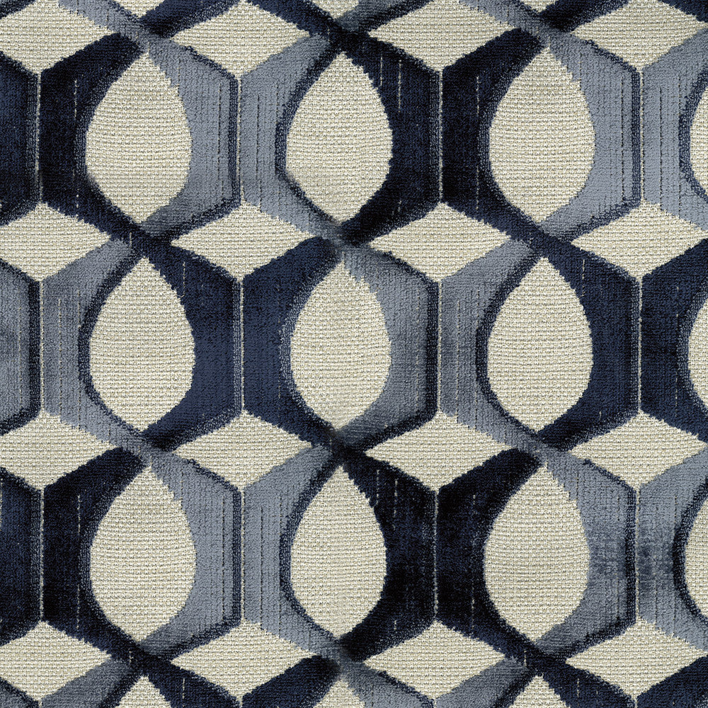 Mural 36 Indigo by ABBEYSHEA Fabric 56% Polyester
44% Rayon CN 30,000 Double Rubs (Wyzenbeek) </p><p>Repeat: Horizontal: 10 in. (25.4 cm) up the roll and Vertical: 9.3 in. (23.6 cm) across the roll 55 in. (140 cm) - Fabric Carolina -