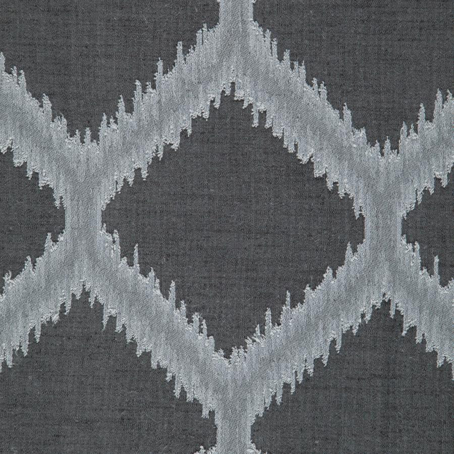 Marcel # 606 Zinc by Maxwell Fabric Wide Width Drapery 100% POLYESTER TURKEY V-14.75"H-10.75" 117.75" - Fabric Carolina -