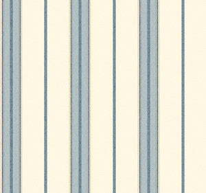 Blue & White Ralph Stripe Wallpaper by York Wallcoverings