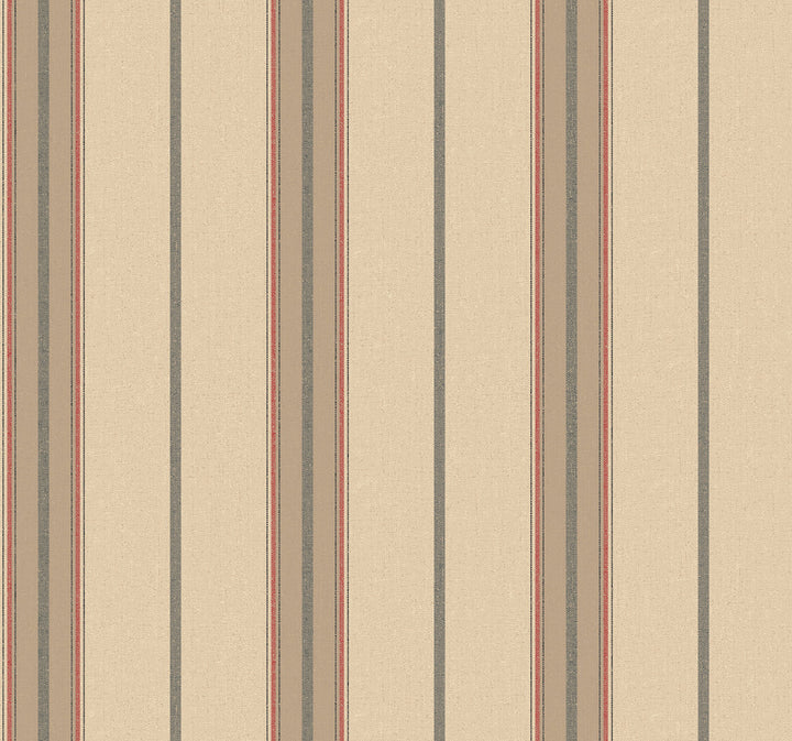 Beige & Brown Ralph Stripe Wallpaper by York Wallcoverings Prism Covers about 60.8 square feet 27-in by 27-ft long roll Prepasted 0 - Fabric Carolina -