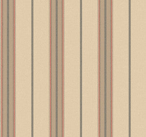 Beige & Brown Ralph Stripe Wallpaper by York Wallcoverings