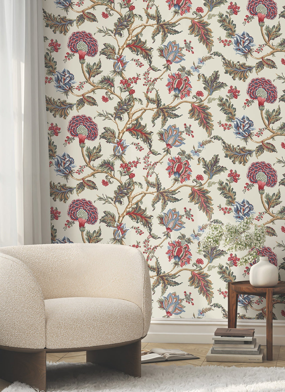 Monroe Cherry Wallpaper by Ronald Redding Designer