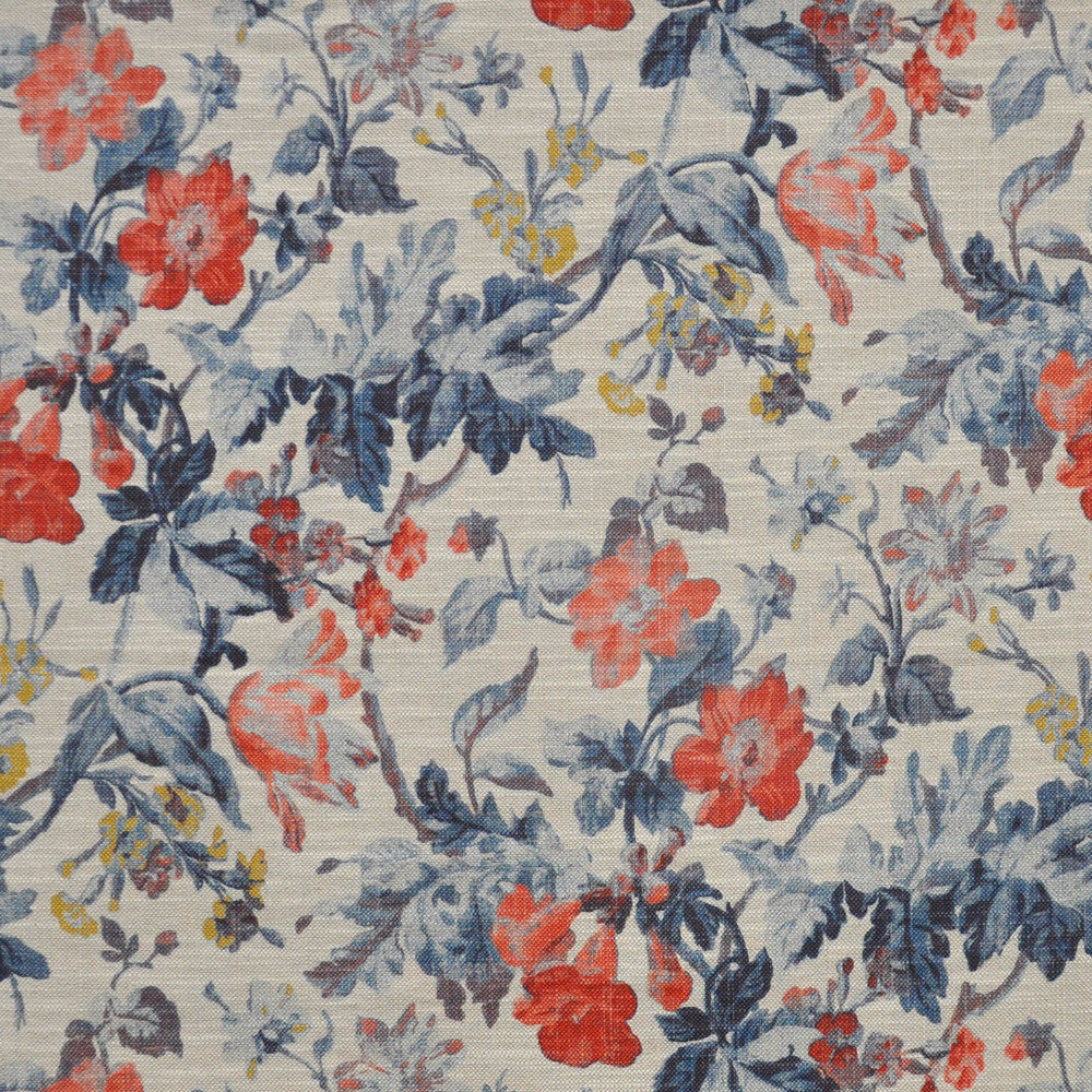 Minerva # 505 Indienne by Maxwell Fabric PRINT GALLERY 75% COTTON/25% LINEN PAKISTAN V-25.25"H-13.5" 54" - Fabric Carolina -