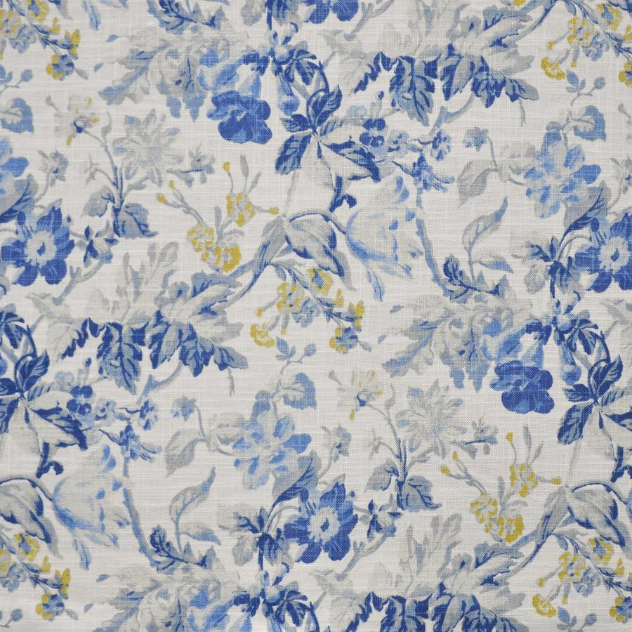 Minerva # 539 Alaska by Maxwell Fabric Print Gallery 75% COTTON/25% LINEN PAKISTAN V-25.25"H-13.5" 54" - Fabric Carolina -