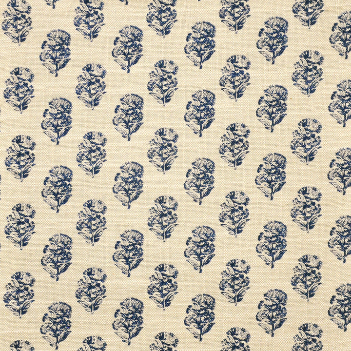 Moulin Fleur # 536 Indigo by Maxwell Fabric PRINT GALLERY 75% COTTON/25% LINEN PAKISTAN V-3.13"H-3.75" 54" - Fabric Carolina -