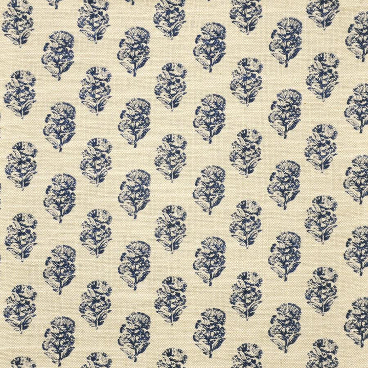 Moulin Fleur # 536 Indigo by Maxwell Fabric PRINT GALLERY 75% COTTON/25% LINEN PAKISTAN V-3.13"H-3.75" 54" - Fabric Carolina -