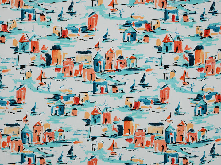 Mykonos Lagoon 23 by Covington Fabric 100% COTTON DUCK Pakistan 50000 Horizontal: 27 and Vertical: 27 54 - Fabric Carolina -
